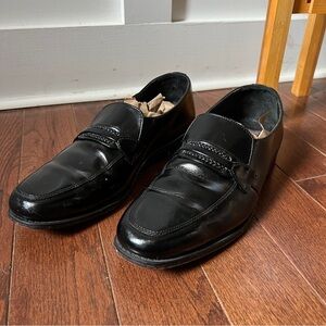 Florsheim Richfield Moc Toe Strap Loafer Dress Shoes - Black 10.5 D All Leather